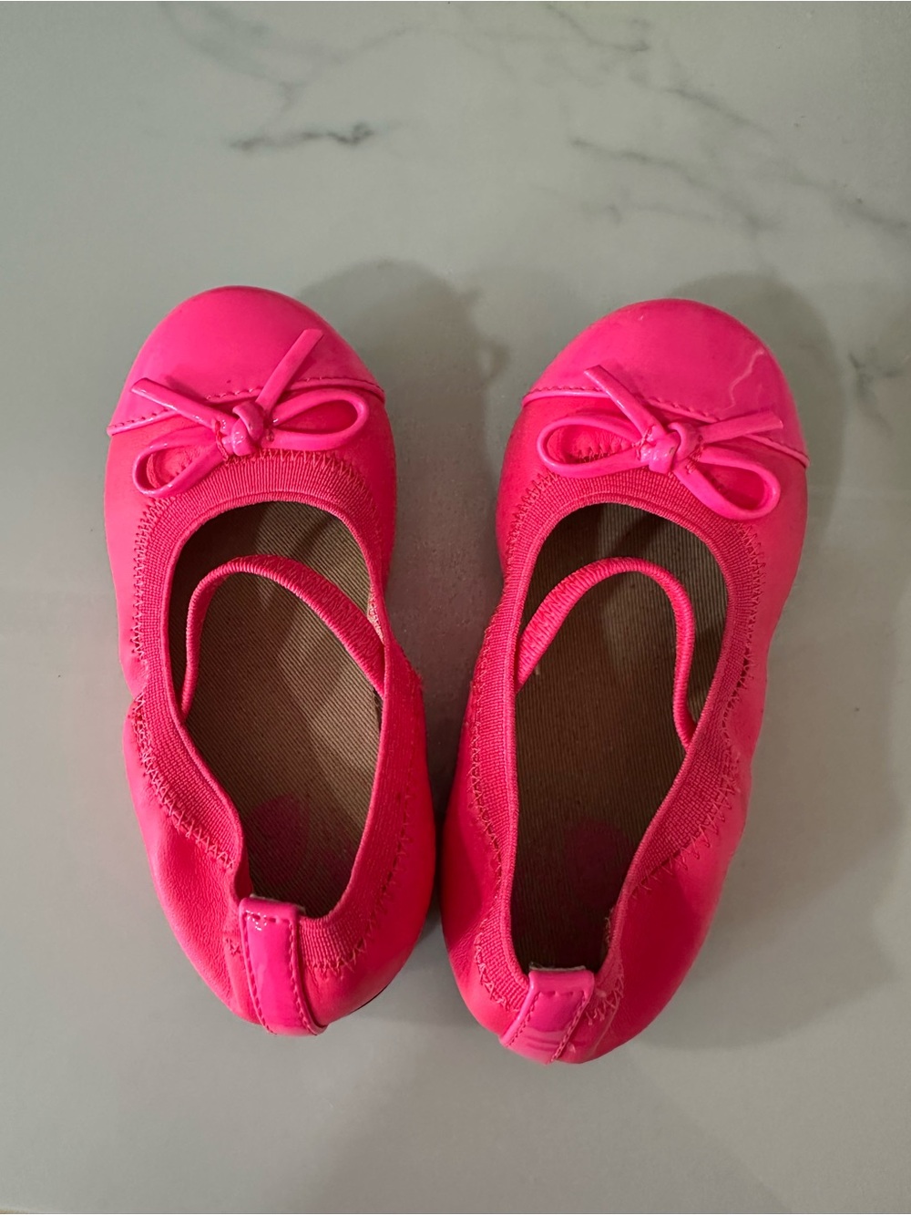 Children’s Place Girls' Hot Pink Ballet Flats with Bow